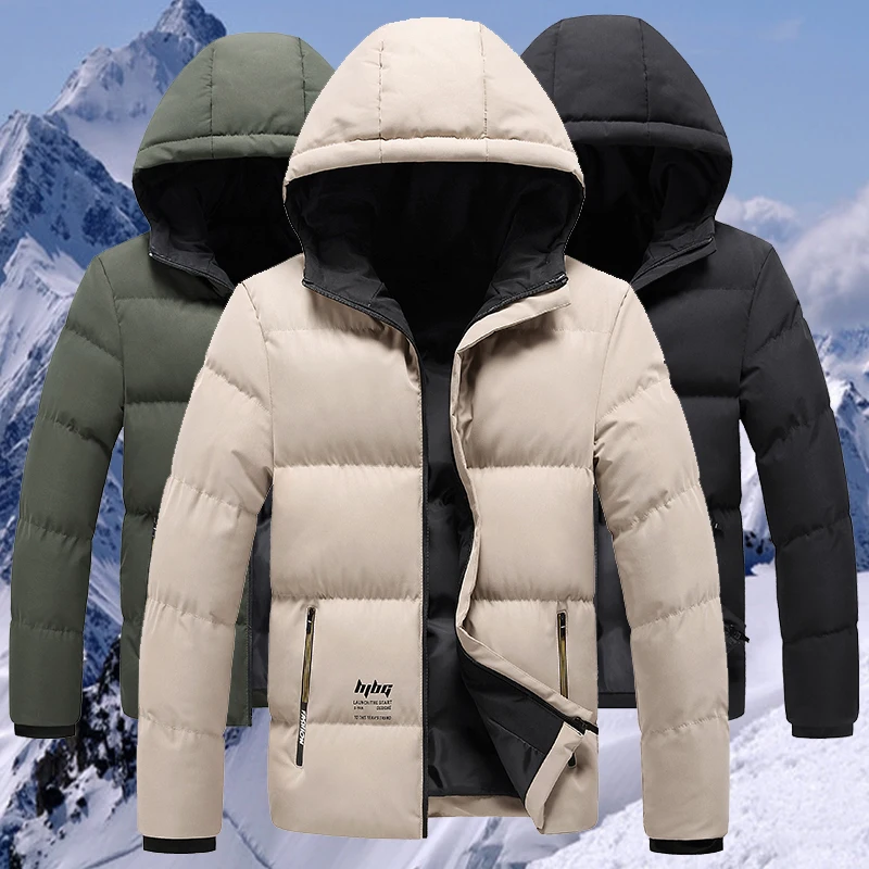 

New Windbreak Winter Jacket Men Hoodied Parkas Mens Warm Winter Coat Male Thicken Zipper Camouflage Mens Overcoats 4XL