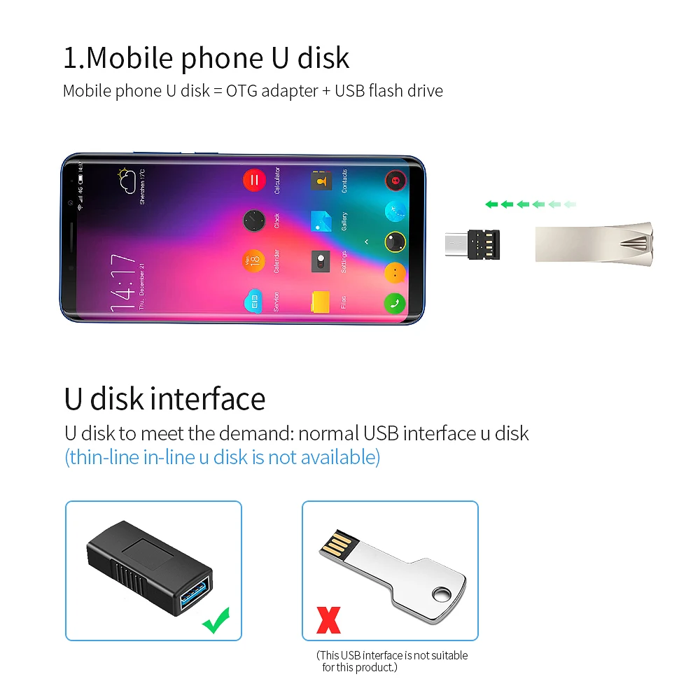 Многофункциональный адаптер-преобразователь TISHRIC с OTG USB интерфейсом на Type-c Micro