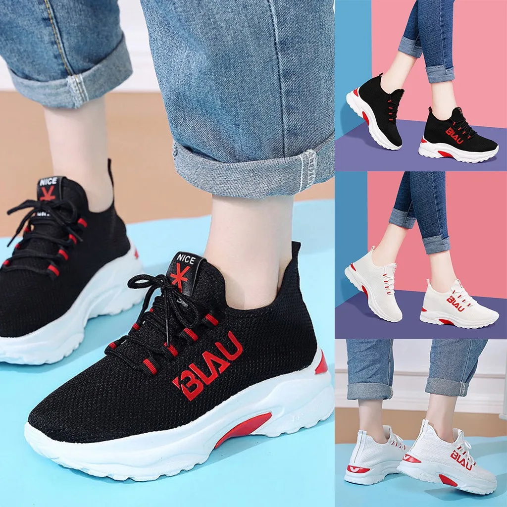 Кроссовки женские массивные спортивная обувь на платформе со шнуровкой сетчатые