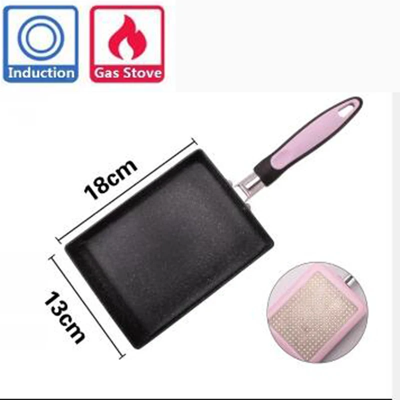 13*18 см прямоугольник мини тамагояки омлет сковорода антипригарная алюминиевый