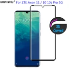 Для ZTE Axon 11 10 10s Pro 10Pro 5G 9H ультратонкий 3D изогнутый полный Чехол передняя жесткая закаленная фотозащита