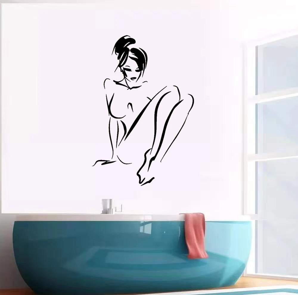 Diy Naked Lady виниловый Декор Настенная Наклейка s для девичьих комнат виниловые