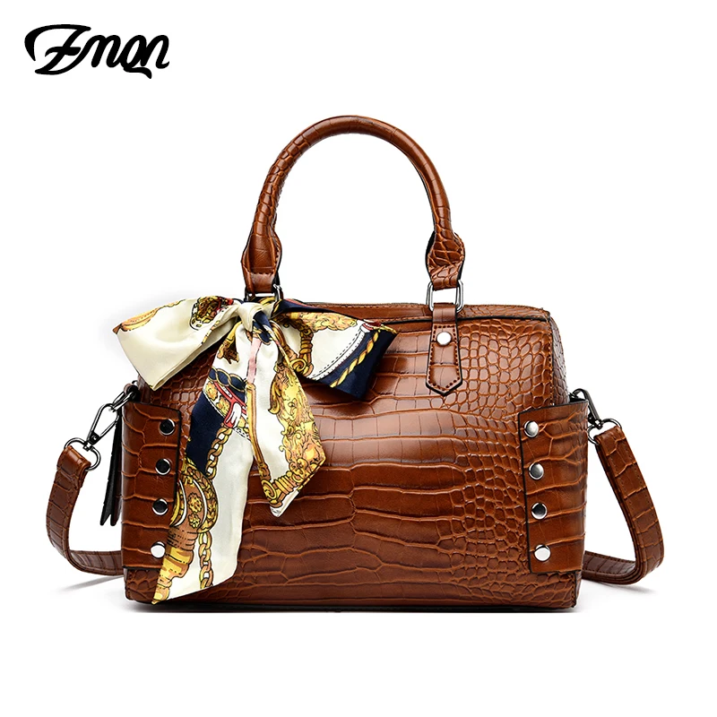 ZMQN Bolsa Feminina 2020 женская сумка из крокодиловой кожи Бостонская на плечо для женщин