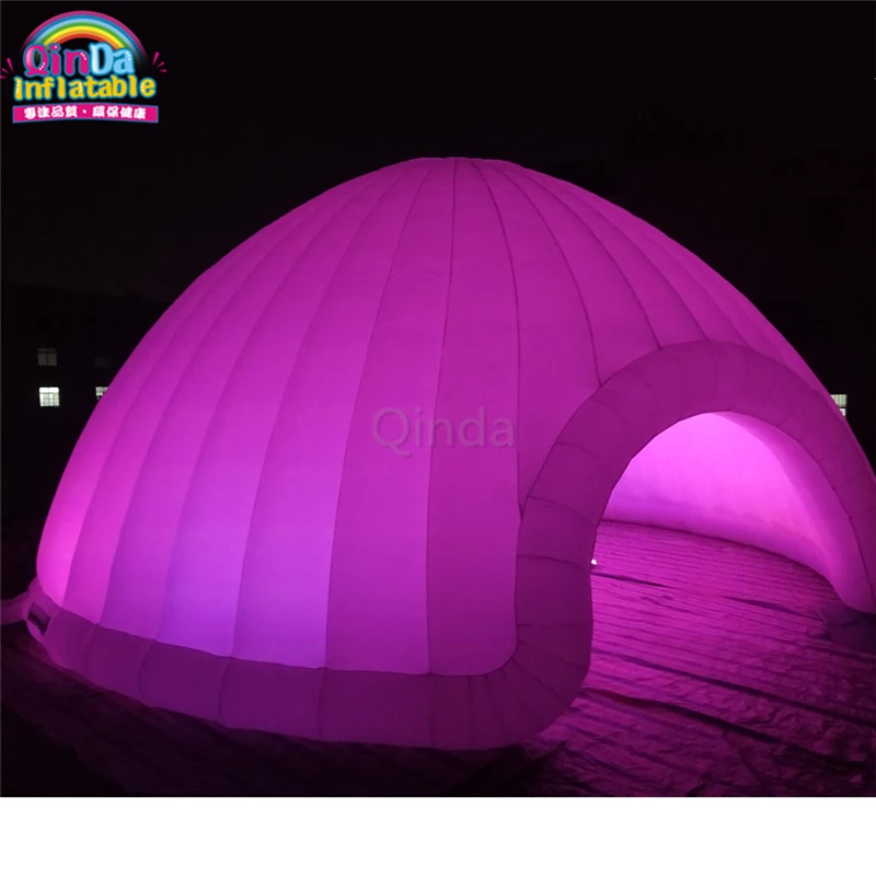 Индивидуальные Гигантские белые надувные led вечерние палатки igloo|Надувные