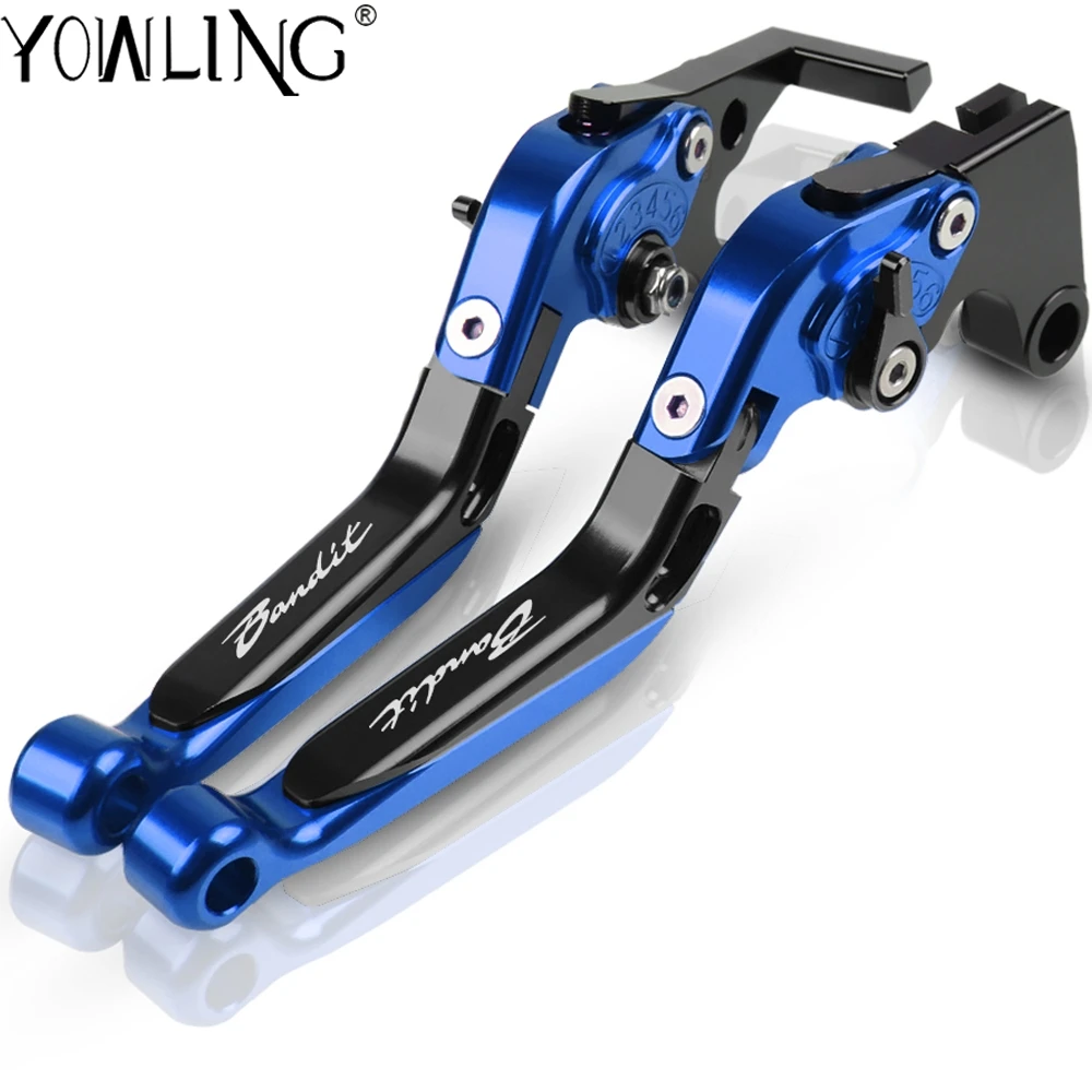 

Motorcycle Clutch Brake Lever Extendable Adjustable Foldable Handle Levers For Suzuki GSF 650 1200 1250 650S Bandit With LOGO