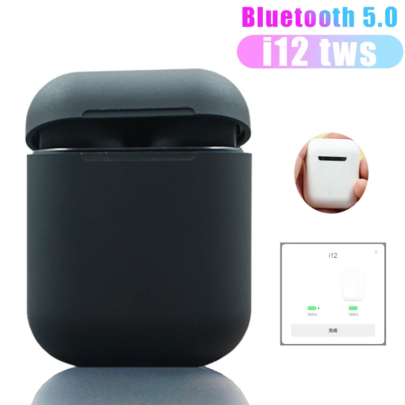 Оригинальные матовые i12 Tws беспроводные наушники Bluetooth 5 0 настоящие вакуумные