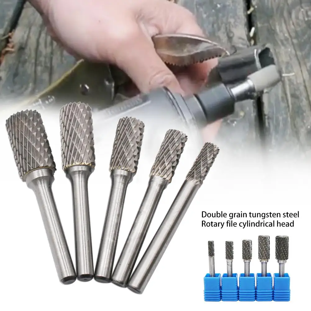 5 шт. цилиндрические фрезы из вольфрамовой стали 6 14 мм|Абразивные инструменты| |