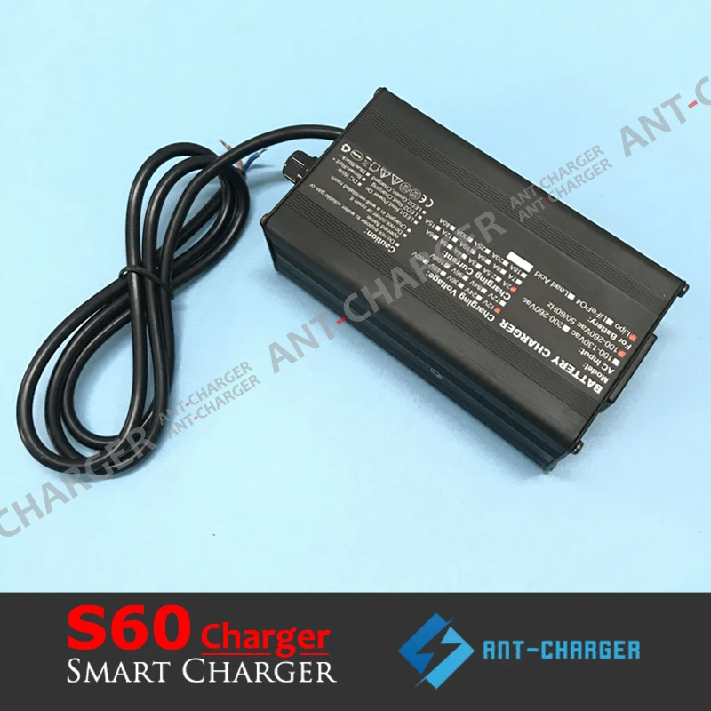 Герметичное 54 75 в 1A умное зарядное устройство для 45 В/48 15s LiFePO4 LFE LFP LiFe Battery Pack 3 65 * = |