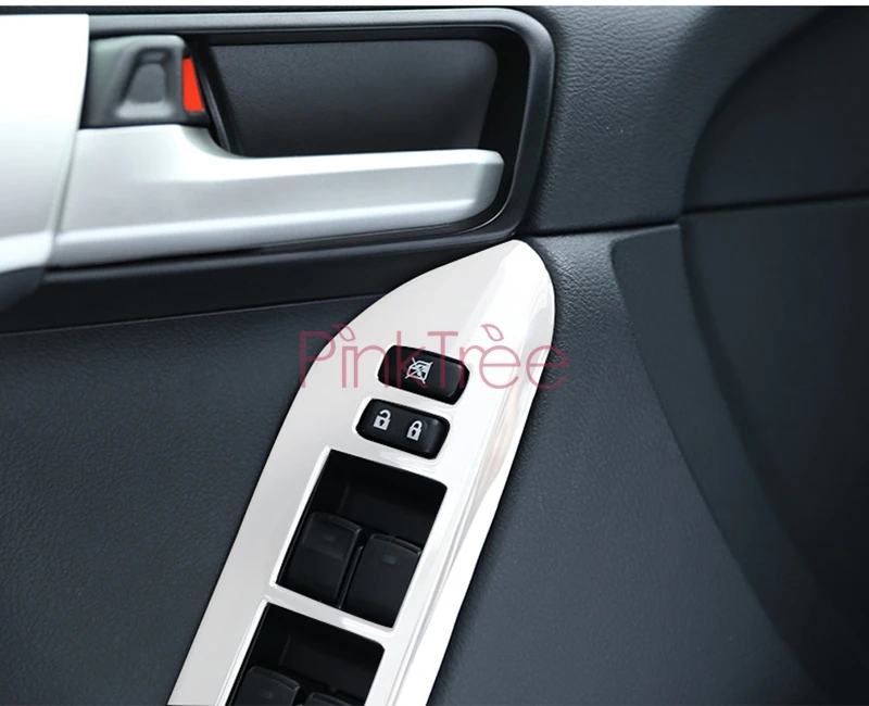 Обшивка дверной панели для Toyota Land Cruiser Prado 150 2010 2013 2014 2018 внутренние хромированные
