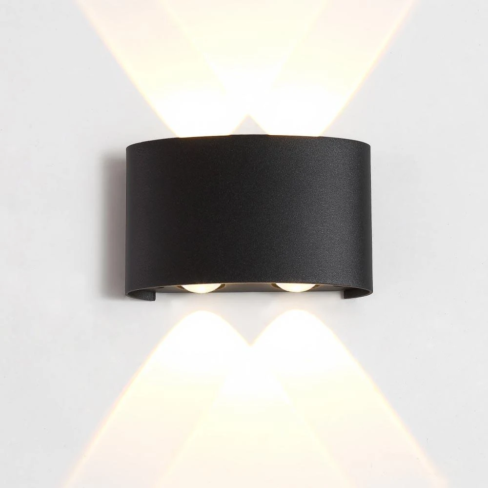 Уличный настенный светодиодный светильник Crystal Lux CLT 023W2 BL IP54 чёрный |