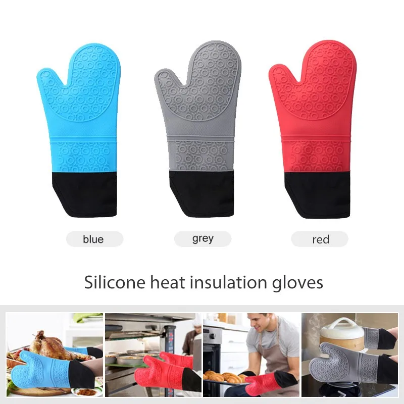 

Высококачественные силиконовые перчатки для микроволновой печи, для барбекю, выпечки, горячая модель, термостойкий кухонный инструмент дл...