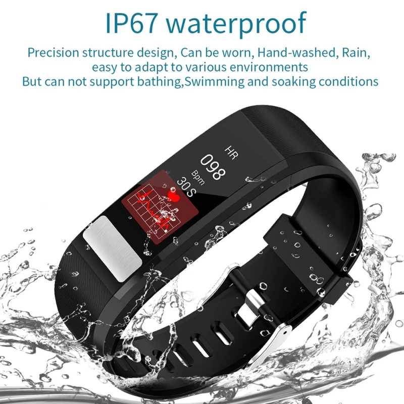 

115pro color smart bracelet ECG+PPG ECG multi-sport mode phone Call Reminder IP67 waterproof sleep monitoring for Android IOS