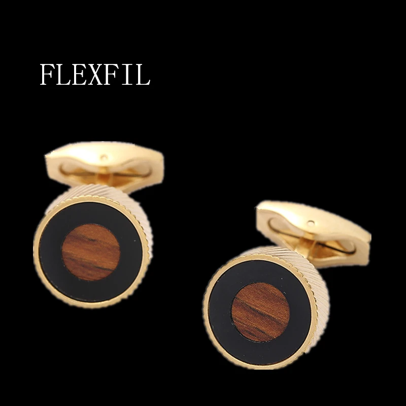 

FLEXFIL Jewelry french shirt cufflink for mens Brand designer Cuffs link Button male High Quality H Luxury Wedding wholesale