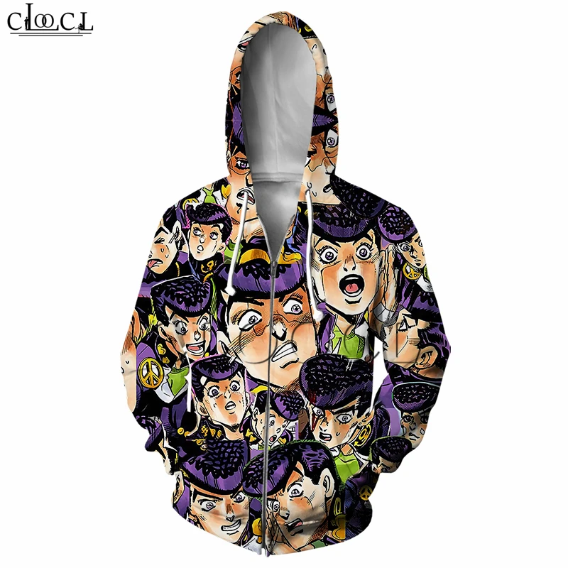 Толстовка с капюшоном и 3D принтом Невероятные приключения Джоджо|Мужские