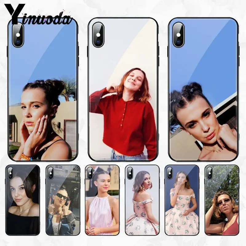 11pro MAX Millie Bobby коричневая Милая Новинка чехол для телефона Fundas Apple iPhone 8 7 6 6S Plus X XS XR