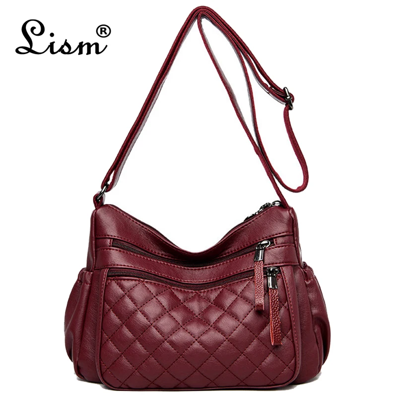 

Весенняя мягкая сумка через плечо из искусственной кожи, роскошные сумки, женские сумки, дизайнерские вместительные сумки через плечо для ж...