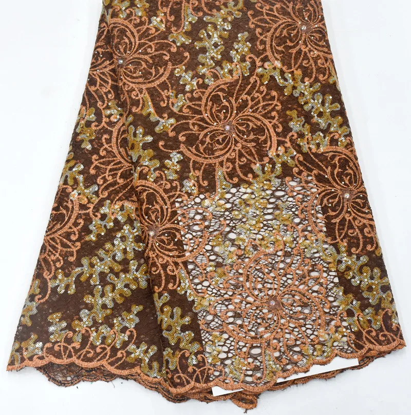 

Luxury Teal Green African Sequins Lace Fabrics 5 Yards 2020 Embroidered and Rhinestones Nigerian Lace French Lace Fabric