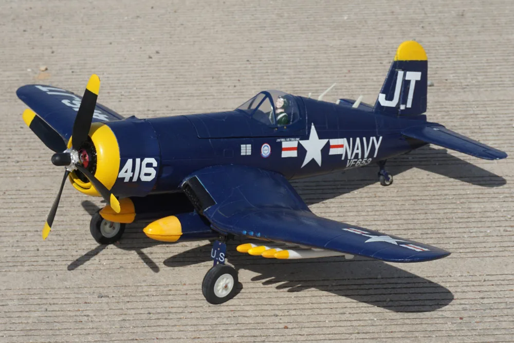 RC игрушечный самолет Уникальный 1200 мм F4U EPO модель с выдвижным шасси PNP