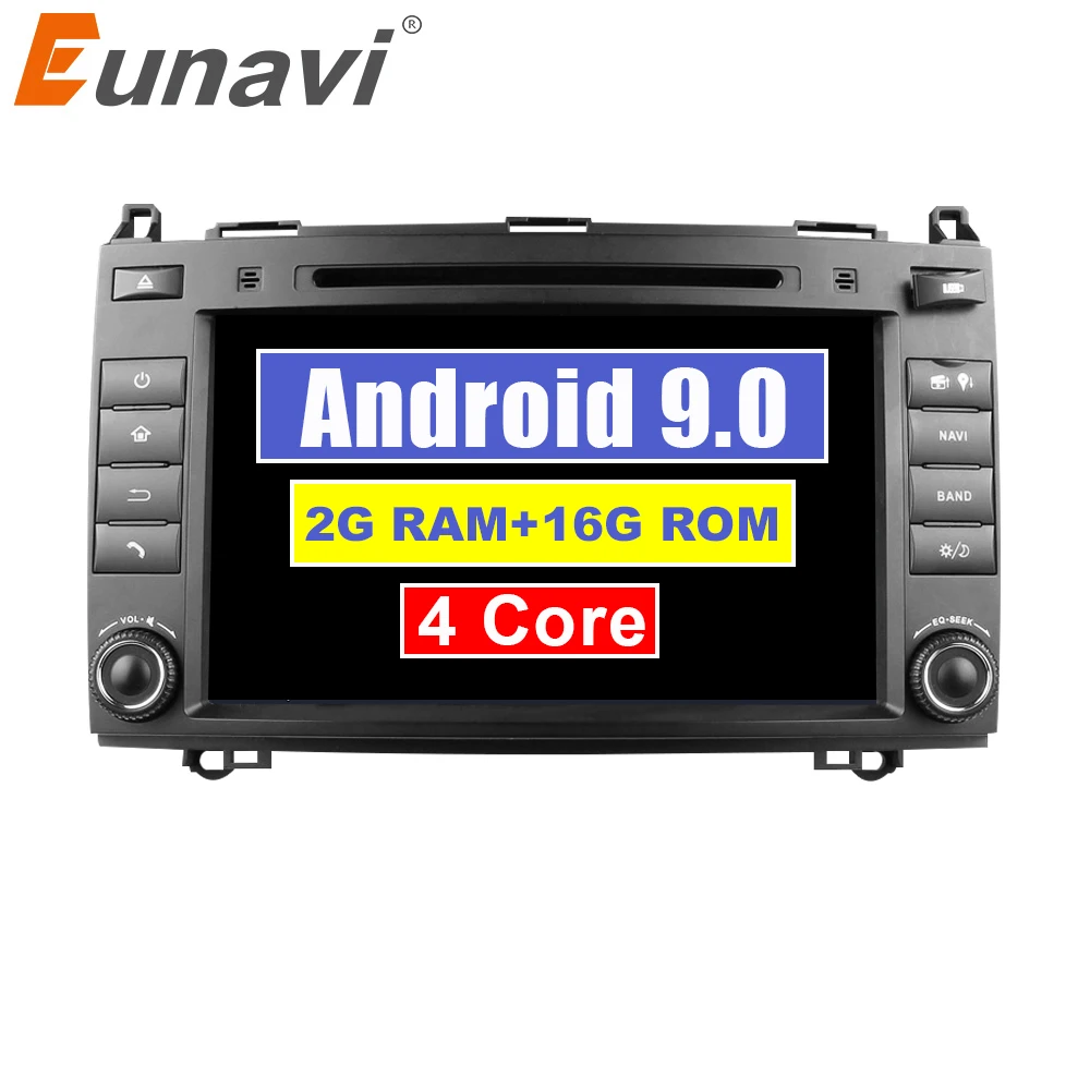 Eunavi 2 Din 8 дюймов Android 9 0 автомобильный dvd плеер Радио Стерео gps navi для Mercedes Benz Sprinter W209