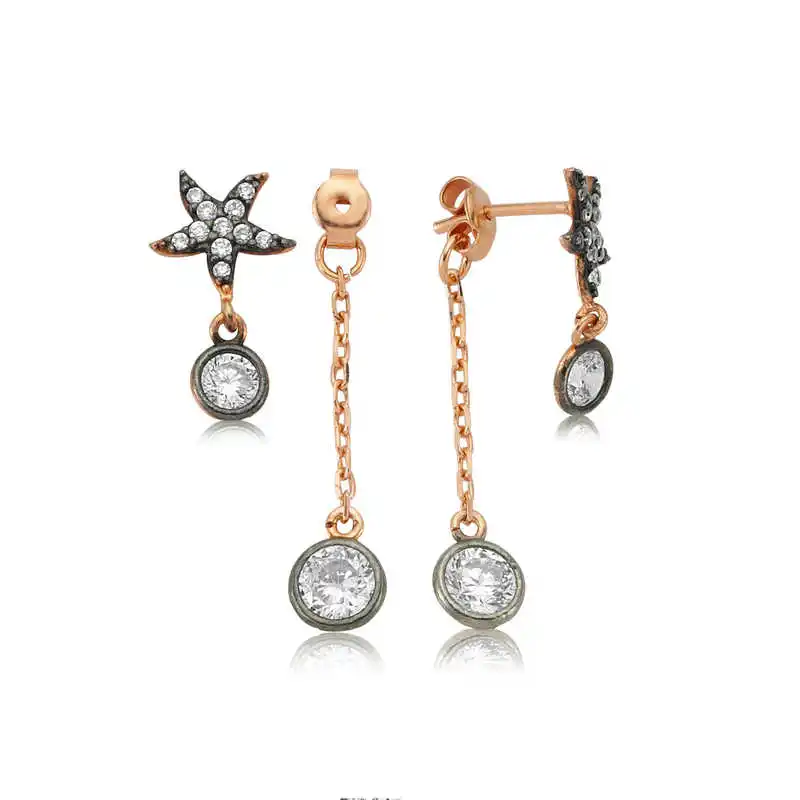 

Silver Chain Sea Star Earrings