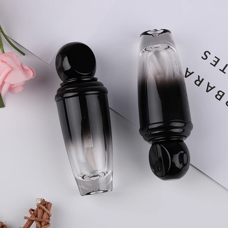 Пустой мини-блеск для губ с кисточкой пластиковый бальзам тюбик косметический