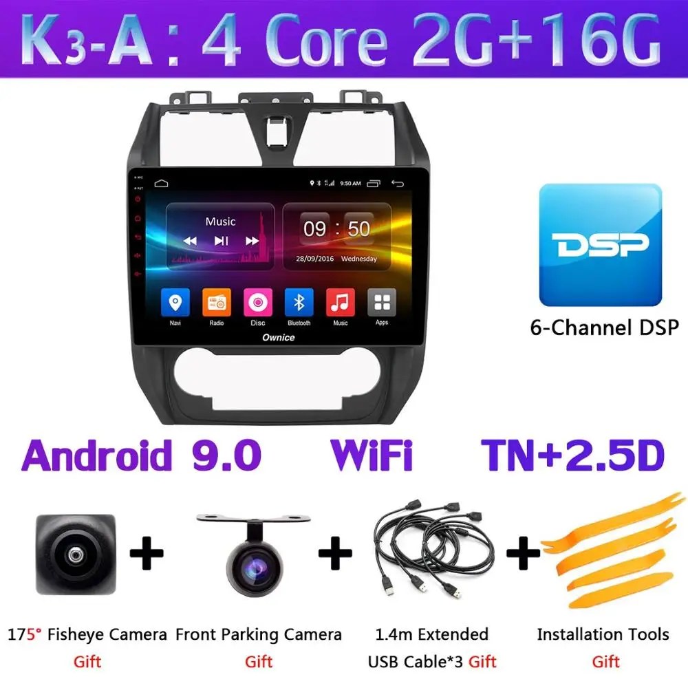 K3-A Ownice 10," K1 K3 K5 K6 автомобильный dvd-плеер для Geely Emgrand EC7 EC715 EC7-RV EC718 2012- радио gps CarPlay DSP 360 ° панорамный - Цвет: K3-A