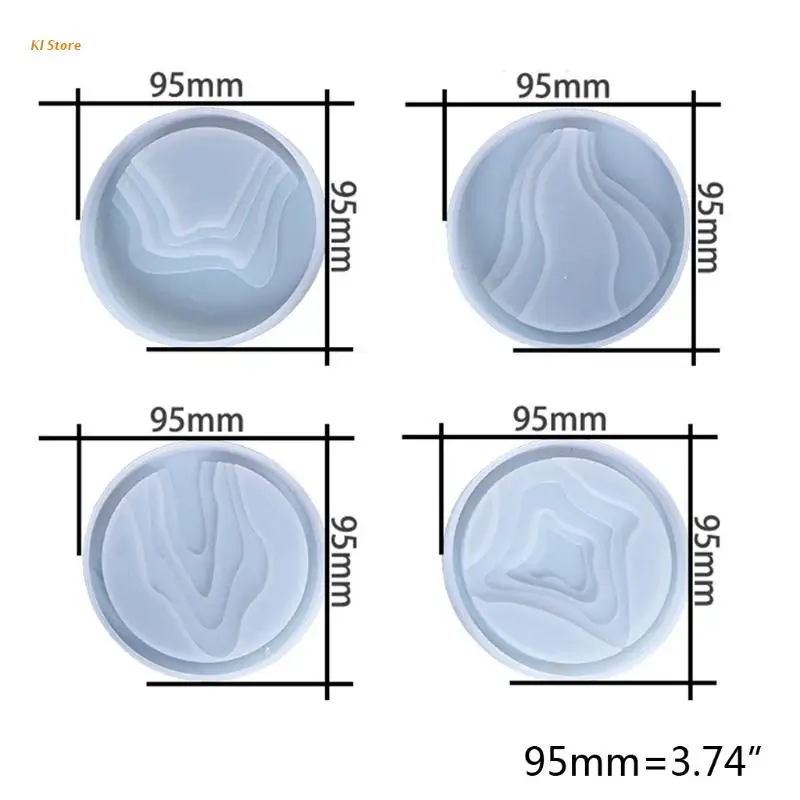 

Round Tea Tray Coaster Mold 1 Piece Silicone Epoxy Resin Coaster Mold Used to Make Artificial Agate Pieces Coasters