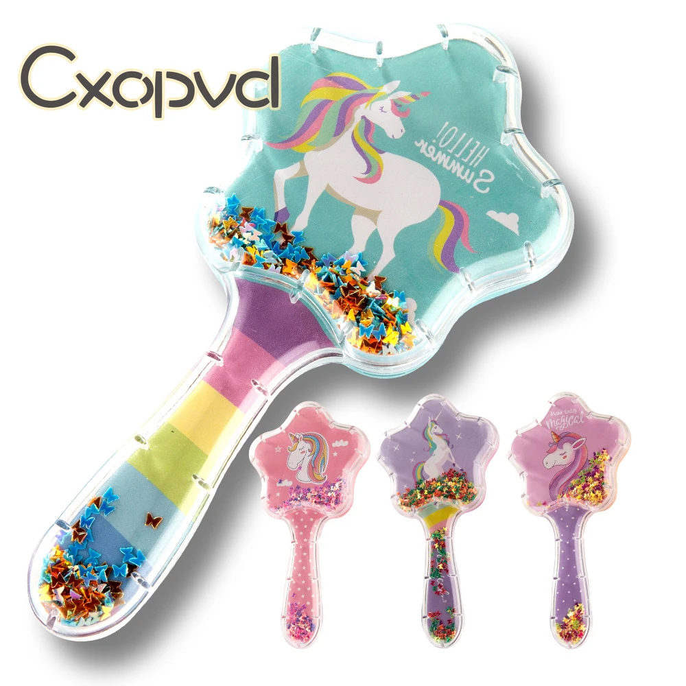 

Unicorn Hair Detangler Brush Anti Frizz Hairbrush Air Cushion Massage Comb for Smoothing Dry Wet Curly Straight Hair
