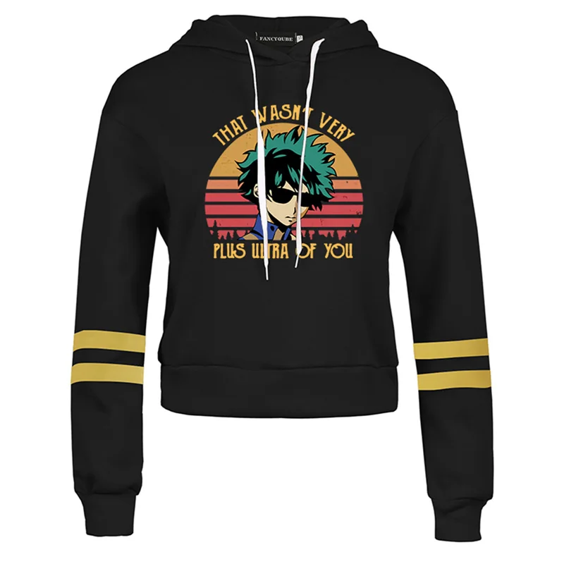 

My Hero Academia Short Hoodies Women Kawaii Anime Hoodie Boku No Hero Academia Streetwear Unisex Himiko Toga Sweatshirts