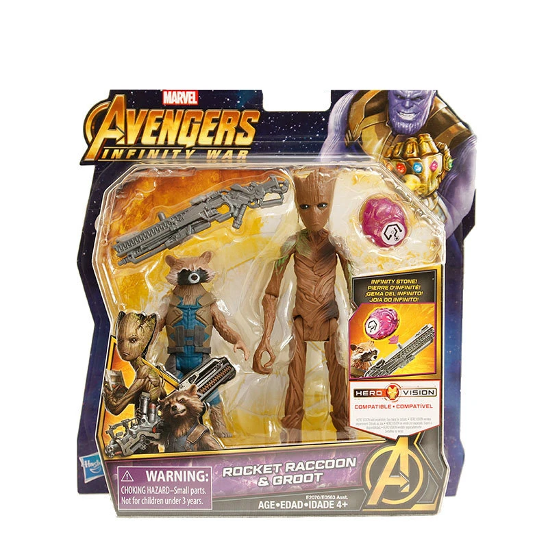 

Hasbro Marvel Guardians of The Galaxy Rocket Raccoon Tree Groot Actionable Figure Model Anime Figures Gift for Children's Family