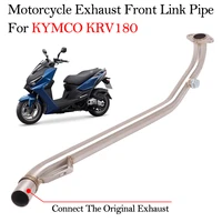 slip on motorcycle exhaust front link pipe for kymco krv180 krv 180 modified stainless steel muffler escape moto connection tube