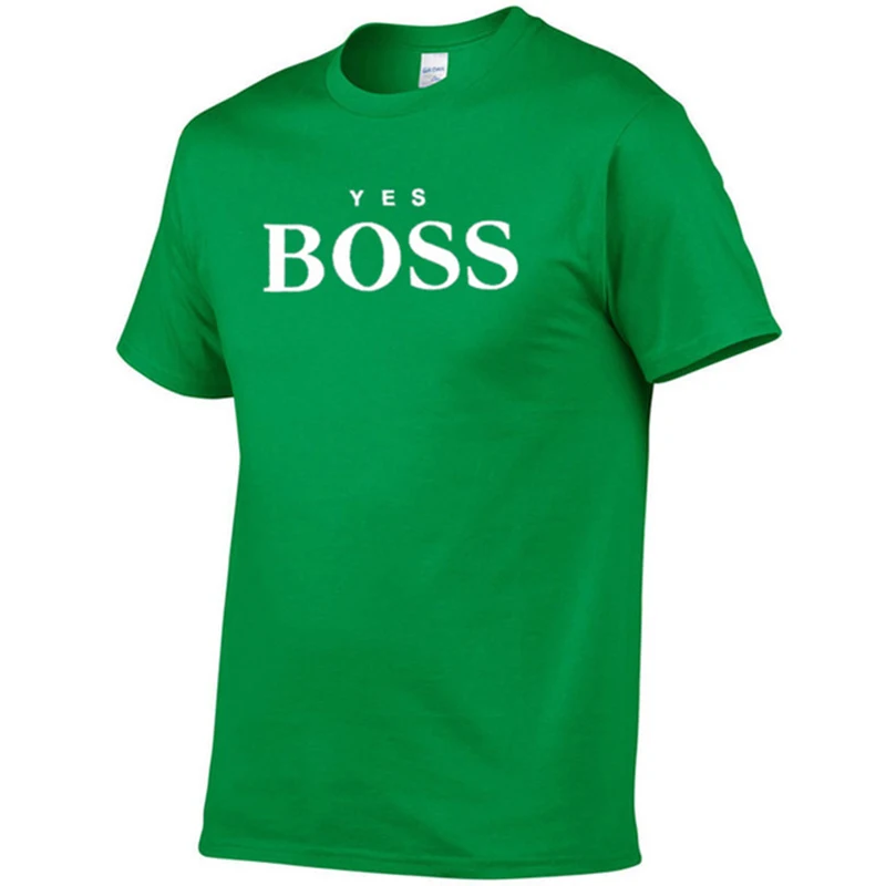 

2021New YES BOSS Spring And Summer Pure Cotton Men's Casual Short-Sleeve Solid Color Neutral Round Neck T-Shirt Sports Top
