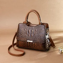 2019 Alligator Luxury Handbags Women Genuine Leather Bags Female Designer Shoulder Tote Crossbody Hand Bag Ladies Pochette Bolsa