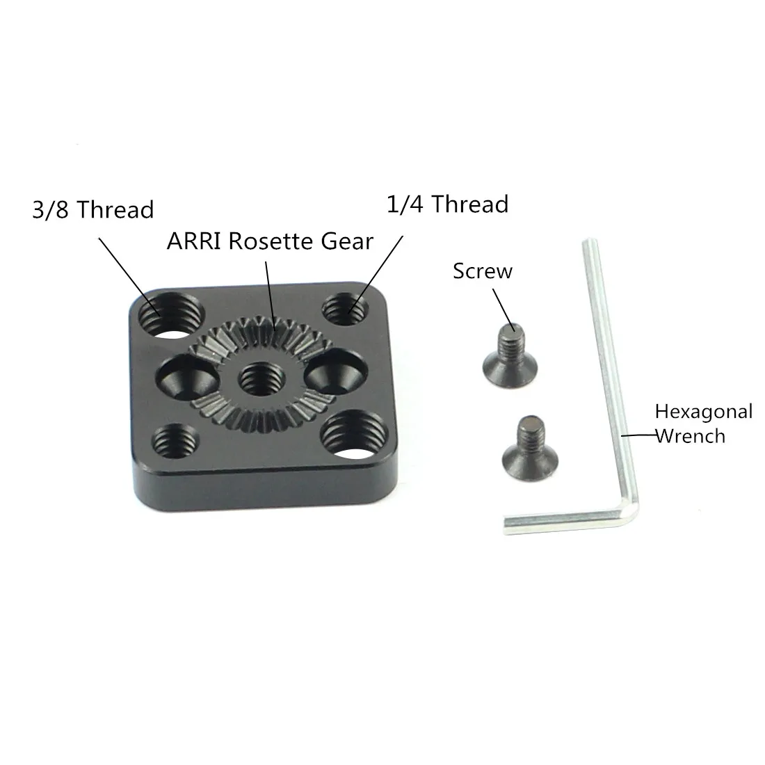 BGNing Quick Release M4 to 3/8 ручка Gimbal внешняя Монтажная пластина для Arri Rosette 1/4 винт