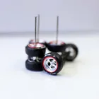 4 шт.компл. 1:64 шина с осью, модель шины, Литые резиновые колеса, шестерни, игрушечные транспортные средства, общая модель для замены автомобиля, аксессуары