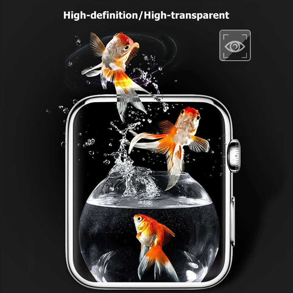 Screen Protector Black Full Coverage Protective Film for iWatch 6 5 4 40MM 44MM Not Tempered Glass Apple Watch 3 2 38MM 42MM | Наручные