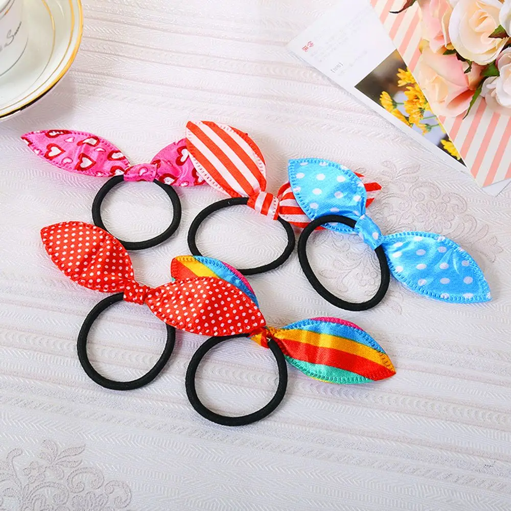 

1/5 шт., Детские резинки для волос в горошек