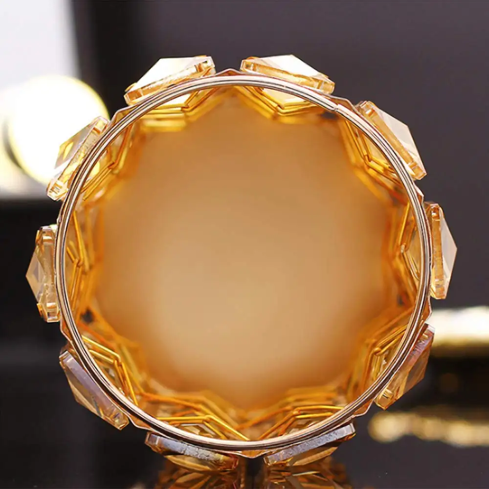 Роскошный хрустальный металлический держатель для кистей макияжа туба хранения