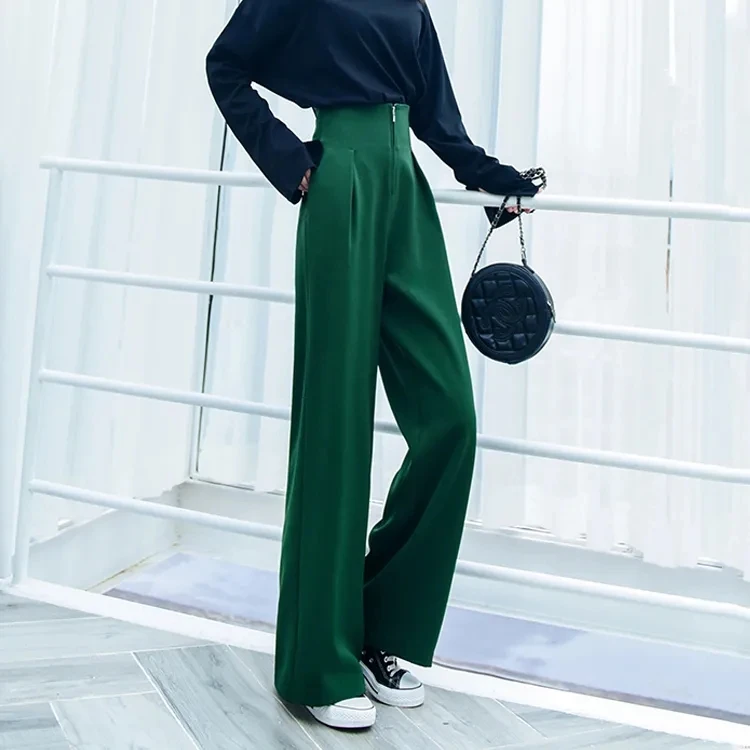

Spring summer new high-waist wide-leg pants women loose drape trousers casual straight-leg pants women sweatpants