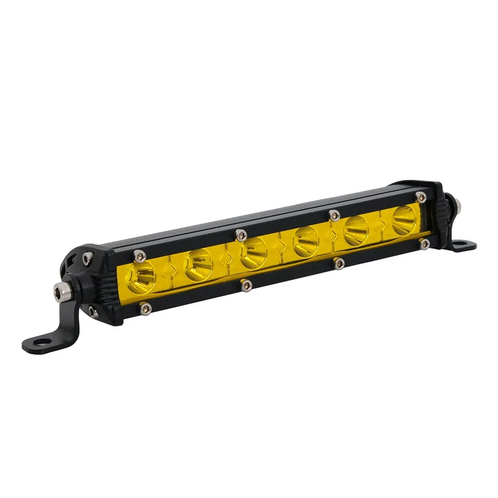 

7\\\" Work Light Bar Yellow 9-32V DC Adjustable Bus Car IP 67 LED 6-LEDs