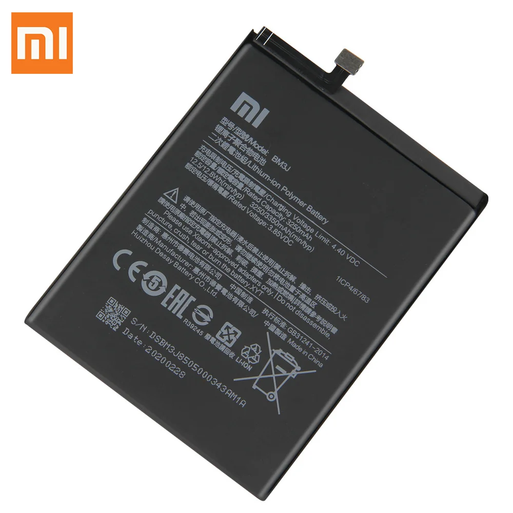 100 original xiaomi bm3j replacement battery for xiaomi mi 8 lite 3250mah large capacity phone battery free tools free global shipping