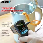 Цифровой инфракрасный термометр MESTEK, 50-800 градусов, измеритель влажности и температуры, гигрометр, Лазерный Пистолет, пирометр