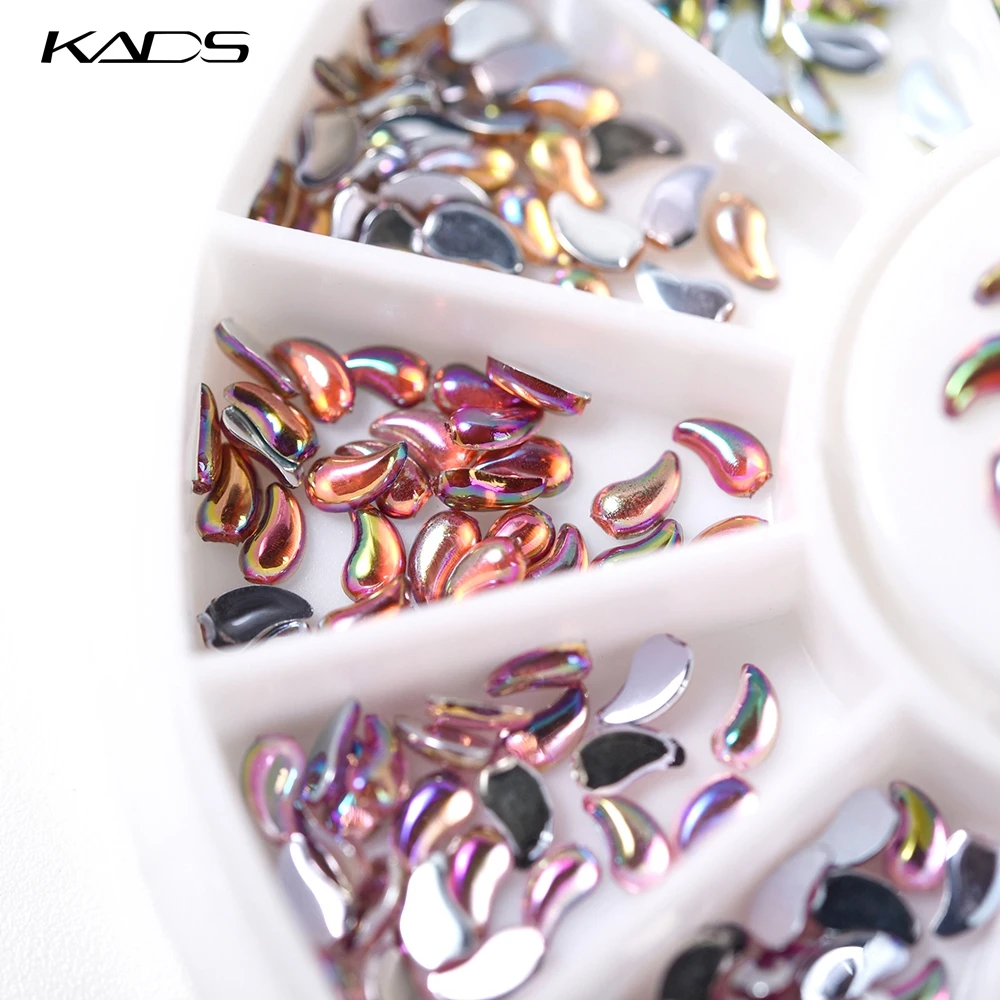 KADS AB 1.5*3 мм Запятая Искусство Ногтей Декорация Горный Хрусталь 600 ШТ. Кристалл в 12