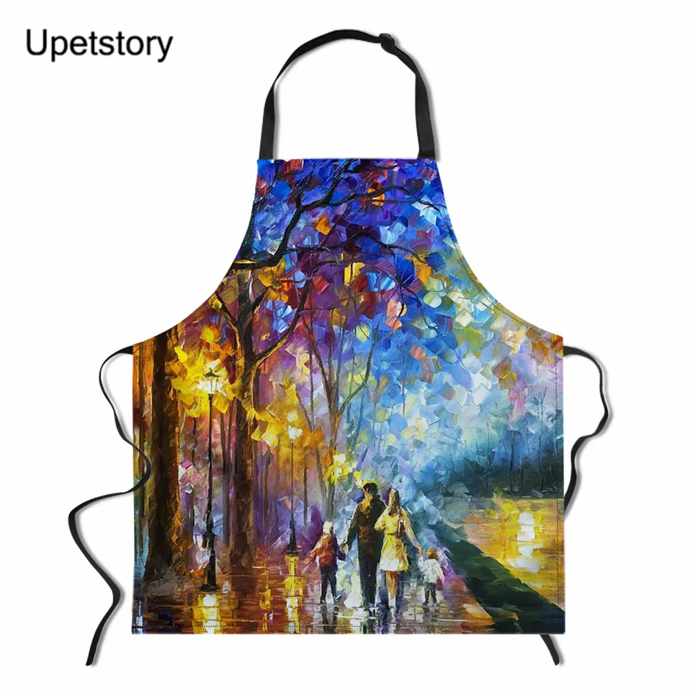 

Фартуки с рисунком маслом Upetstory, домашние фартуки для приготовления пищи, выпечки, кофейни, уборки, кухонные аксессуары для мужчин и женщин