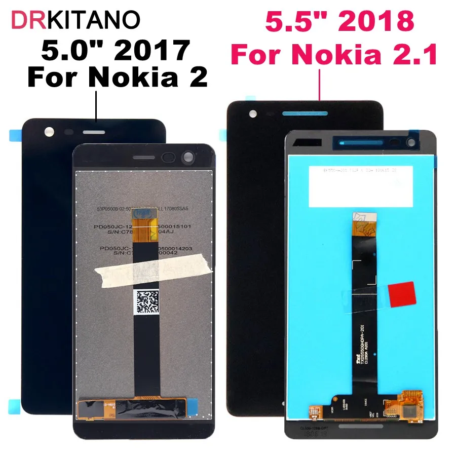 Для Nokia 2 1 3 4 ЖК-дисплей сенсорный экран дигитайзер TA 1080 1084 1086 1092 1029 1035 1206 1211 1214 1209 1274