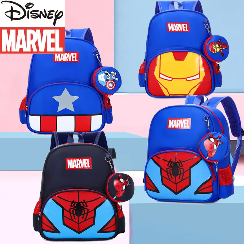 

Disney Marvel's New Summer Children's Schoolbag Cartoon Light and Large Capacity Spiderman Kindergarten Pupils Backpack