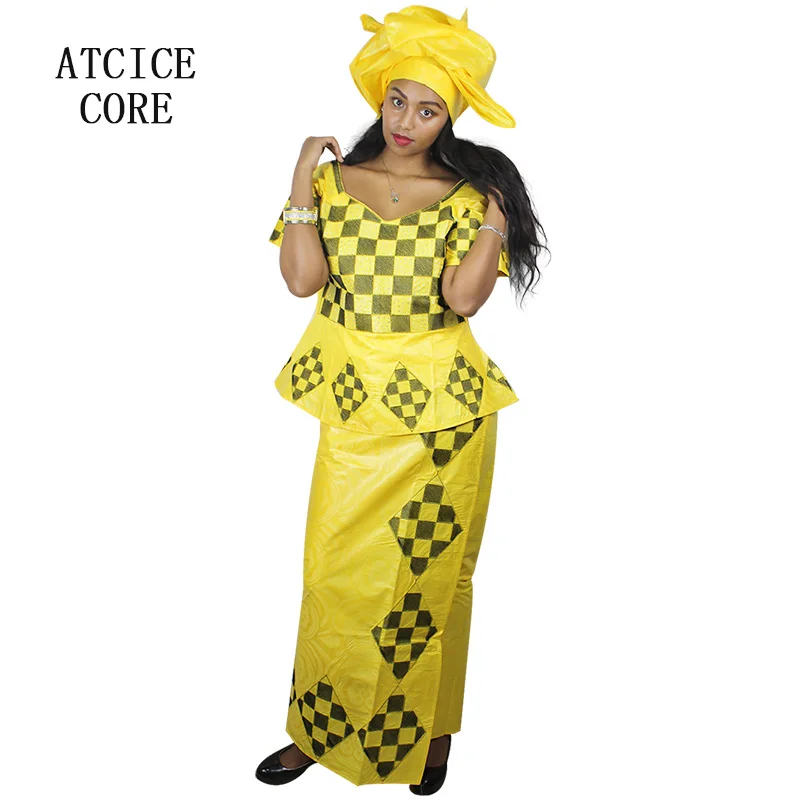 Женское платье с вышивкой в африканском стиле длинное раппером DP71|Африканская