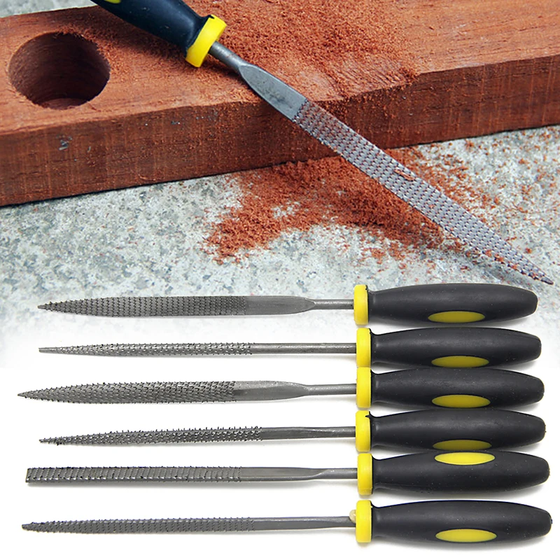 

6Pcs 140mm Mini Metal Filing Rasp Needle File Wood Tools Hand Woodworking LX0C