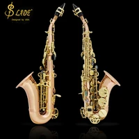 slade golden soprano saxophone professional woodwind instrument bb b flat sax with boxmouthpiece musical instrument accessories