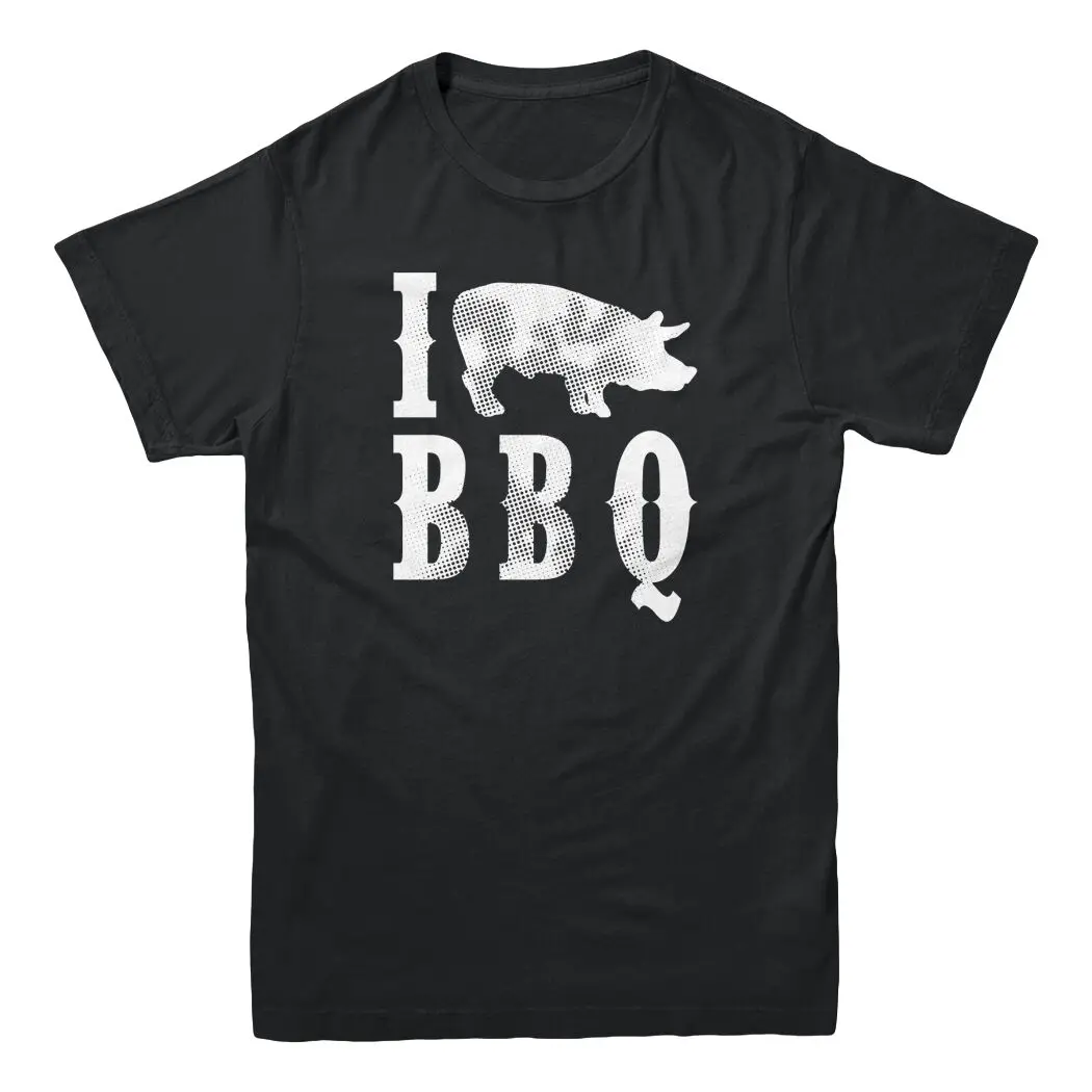 Я Сердце барбекю мясо бекон Еда говядина корова смешная Для мужчин из хлопка с О